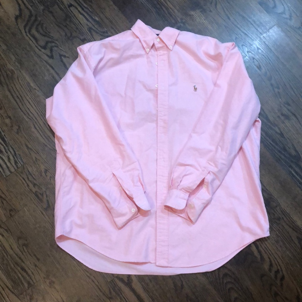 Pink Collared Button Up Dress Shirt